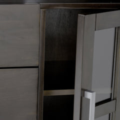 TV Stand for TVs up to 65 Inches in Hickory Brown Solid Wood