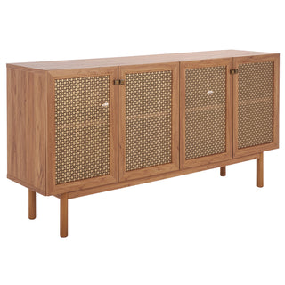TV Stand for TVs Up to 70 in with Oak/Gold Color