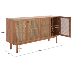 TV Stand for TVs Up to 70 in with Oak/Gold Color