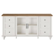 TV Stand for TVs Up to 75 in with Glass Doors