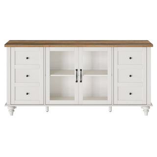 TV Stand for TVs Up to 75 in with Glass Doors