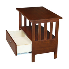 TV Stand in Solid Rubberwood with One Drawer