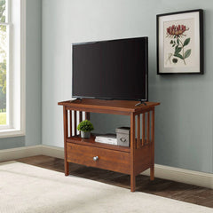 TV Stand in Solid Rubberwood with One Drawer