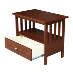 TV Stand in Solid Rubberwood with One Drawer