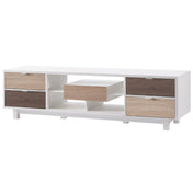 TV Stand, Manufactured Wood with 4 Cabinets and 1 Drawer