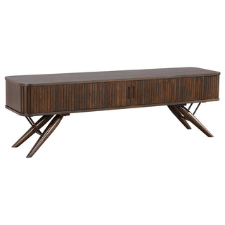 TV Stand, Mid-Century Modern, Walnut Brown, 70.75 Inch