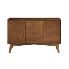 TV Stand, Solid and Manufactured Wood, 47.3 Inch, 2 Doors, 3 Drawers