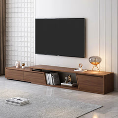 TV Stand with 3 Drawers, Extendable to 110.2 in, Walnut
