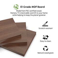 TV Stand with 3 Drawers, Extendable to 110.2 in, Walnut