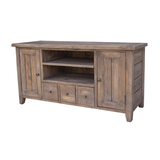 TV Stand with 3 Drawers in Sundried Solid Pine