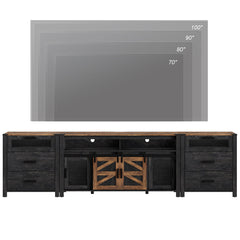 TV Stand with 6 Drawers and 3 Cabinets for TVs Up to 88 in