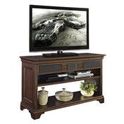 TV Stand with Built-In Audio, 48 Inch, Distressed Cherry Finish