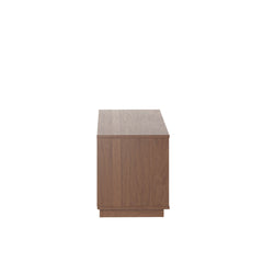 TV Stand with Drawer and Shelf, Solid Wood in Walnut Finish