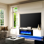 TV Stand with Electric Fireplace in Manufactured Wood