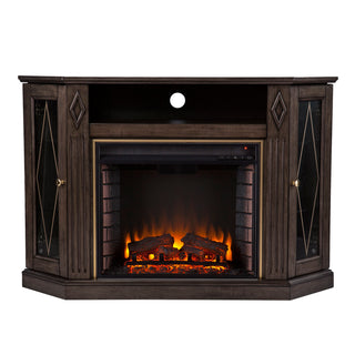 TV Stand with Electric Flame Heater in Manufactured Wood