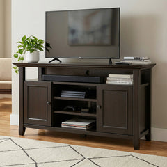 TV Stand with Solid and Manufactured Wood, Up to 60-Inch TVs