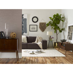 Two-Door Storage Cabinet in Walnut-Stained Wood Veneer with Tapered Legs