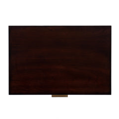 Two-Drawer Chest, Poplar and Cherry Veneer, Dark Cherry, Gold Pulls