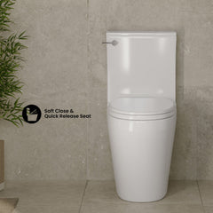 Two-Piece Elongated Toilet, Carlton Belmont, 1.28 GPF in Glossy White