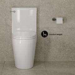 Two-Piece Elongated Toilet, Carlton Belmont, 1.28 GPF in Glossy White