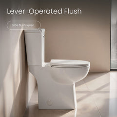 Two-Piece Elongated Toilet, Classe, Extra Tall with 1.28 GPF in Glossy White