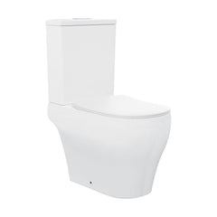 Two-Piece Elongated Toilet, Lune, Dual Flush in White