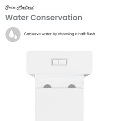 Two-Piece Elongated Toilet, Lune, Dual Flush in White