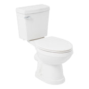 Two-Piece Toilet, Waycross, Elongated, Chair Height, 1.28 GPF, White/Chrome