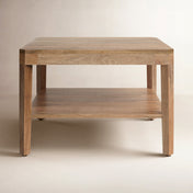 Two-Tier Coffee Table, Solid Wood in Natural