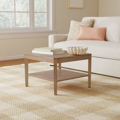 Two-Tier Coffee Table, Solid Wood in Natural