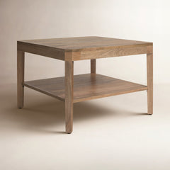 Two-Tier Coffee Table, Solid Wood in Natural