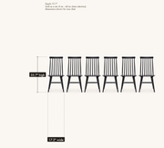 Dimensions | overall width and height, all six chairs shown -- sold as a set of six, dimensions are per chair