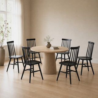 Kolvern Ugghia Wood Windsor Dining Chair Set of 6