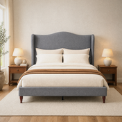 Grevane Ulva Upholstered Wingback Platform Bed