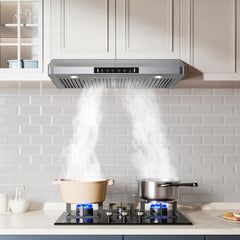 Under Cabinet Range Hood, 30 Inch, Dual Motors, 900 CFM, Stainless Steel