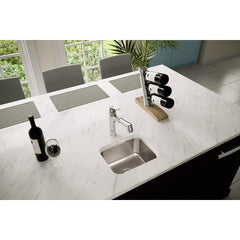 Undermount Bar Kitchen Sink, Lustertone, Single Bowl, Stainless Steel