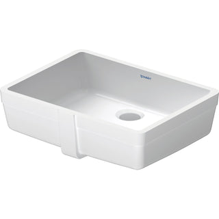 Undermount Bathroom Sink, Vero, Rectangular, Ceramic, White