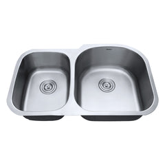 Undermount Kitchen Sink, 40/60 Double Bowl, 16 Gauge Stainless Steel