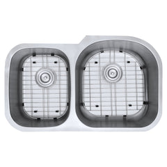 Undermount Kitchen Sink, 40/60 Double Bowl, 16 Gauge Stainless Steel