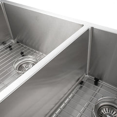 Undermount Kitchen Sink, Chamonix, Double Bowl, 36 in., Stainless Steel