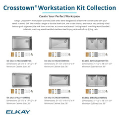 Undermount Kitchen Sink, Crosstown, Single Bowl, 16-Gauge Stainless Steel