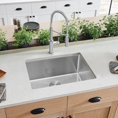 Undermount Kitchen Sink, Cuvee R15, Single Bowl, 25-Inch, Stainless Steel, Satin Polish