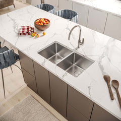 Undermount Kitchen Sink, Double Bowl, 28 Inch, 16 Gauge Stainless Steel