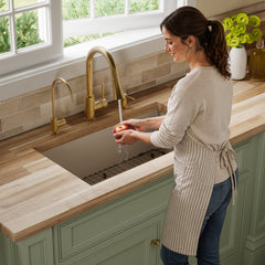 Undermount Kitchen Sink Kit, Single Bowl, Quartz, 31.75 Inch, Concrete