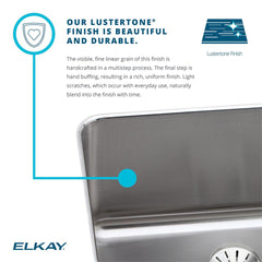 Undermount Kitchen Sink, Lustertone, Single Bowl, Stainless Steel, Lustrous Satin