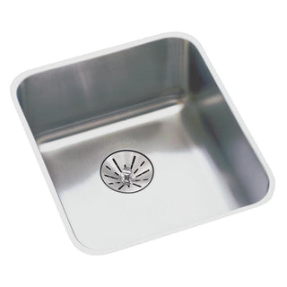 Undermount Kitchen Sink, Lustertone, 16.5 x 16.5 In, Perfect Drain, Satin Stainless Steel