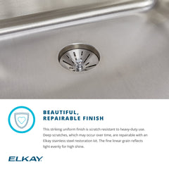 Undermount Kitchen Sink, Lustertone, Single Bowl, Stainless Steel, Satin