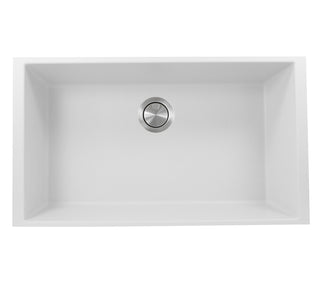 Undermount Kitchen Sink, Plymouth, Granite Single Bowl in White