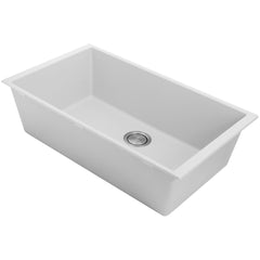 Undermount Kitchen Sink, Plymouth, Single Bowl, Granite, White