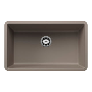 Undermount Kitchen Sink, Precis, Single Bowl in Truffle